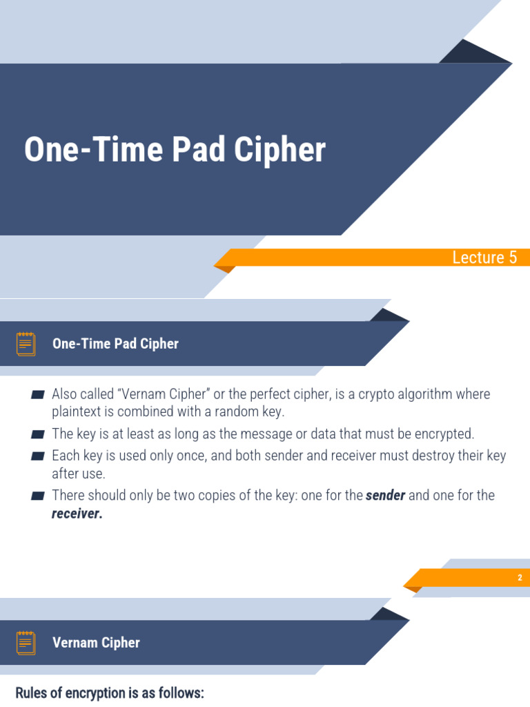 One-Time Pad Cipher Overview | PDF | Cipher | Encryption