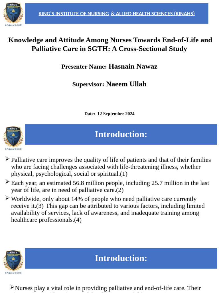 PresentationOF PROPOSAL 2 | PDF | End Of Life Care | Nursing