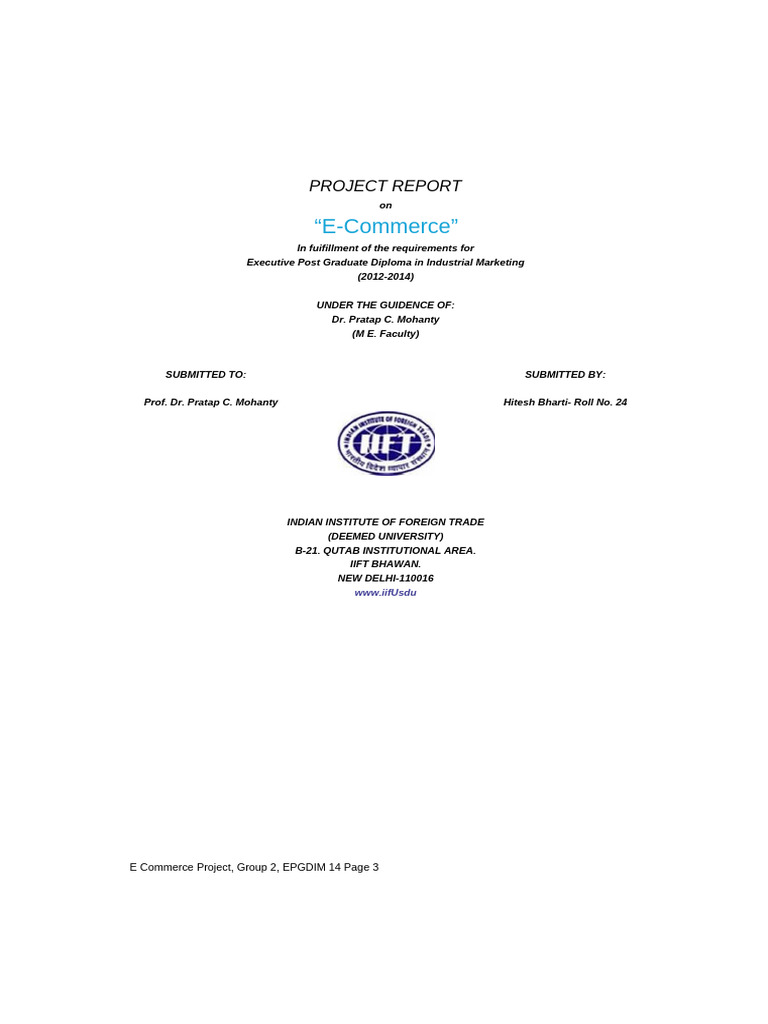 E-Commerce Project PDF | PDF | Computer Security | Security