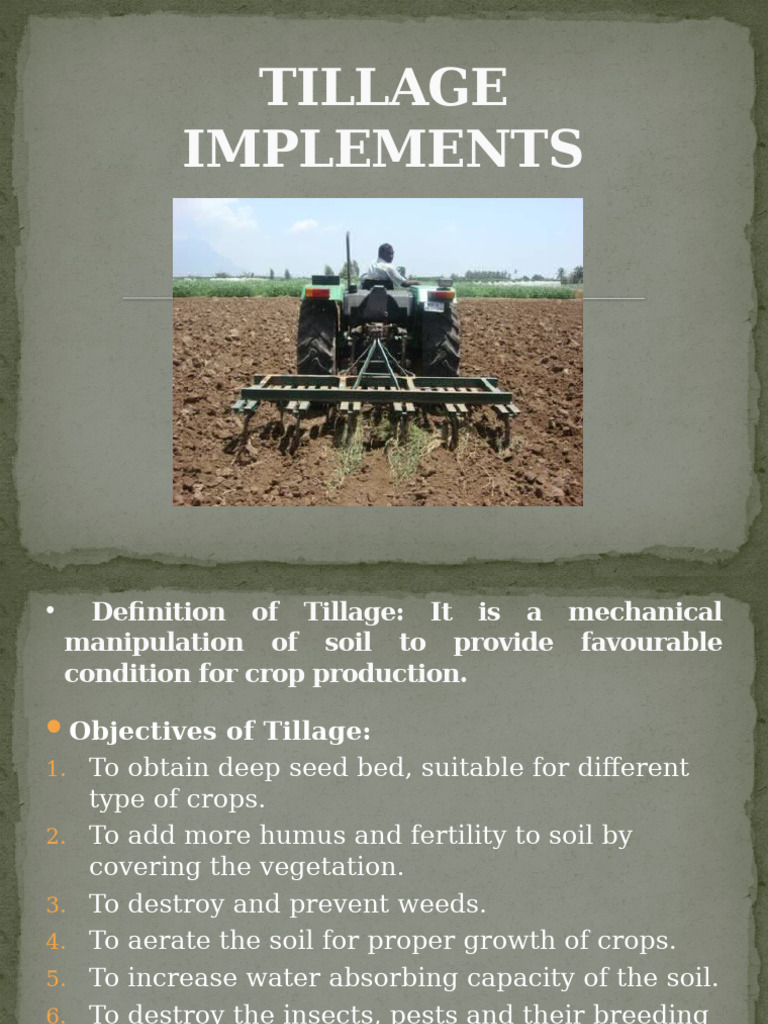 Tillage Techniques and Implements Overview | PDF | Plough | Tillage