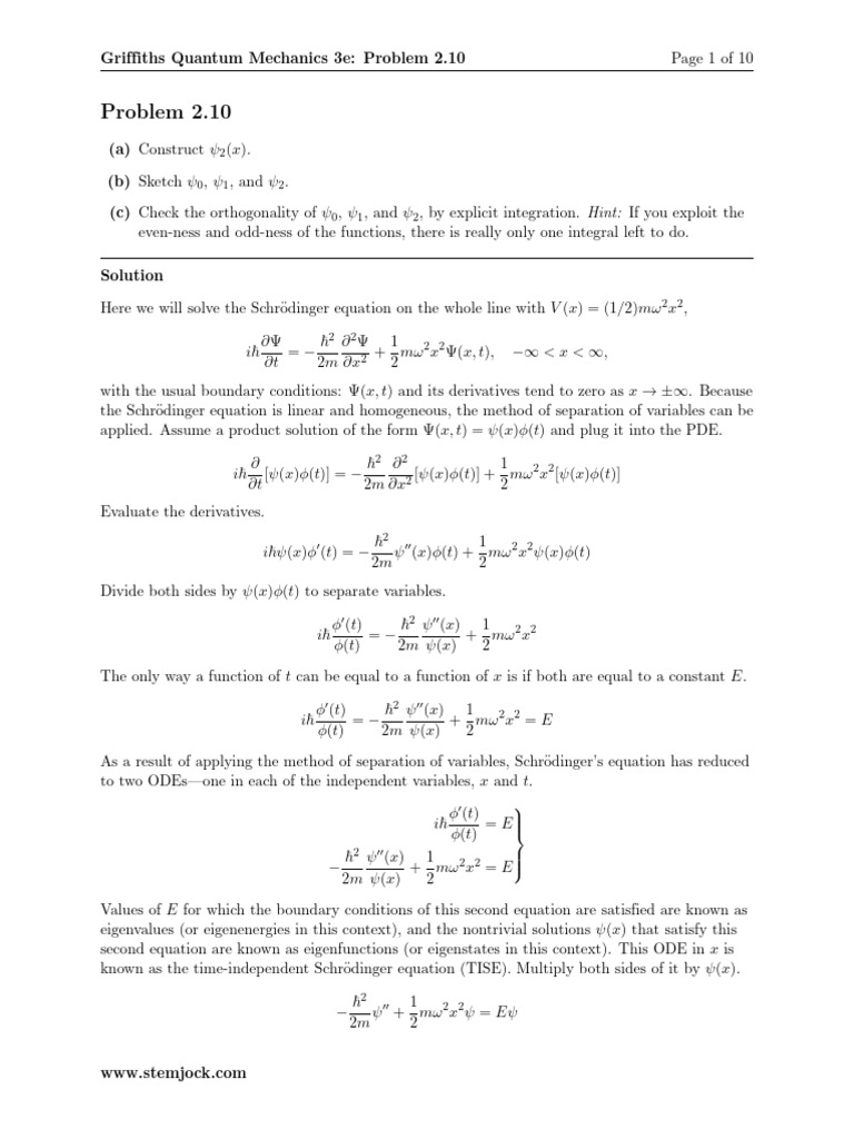 Quantum Harmonic Oscillator States | PDF | Mathematical Objects ...