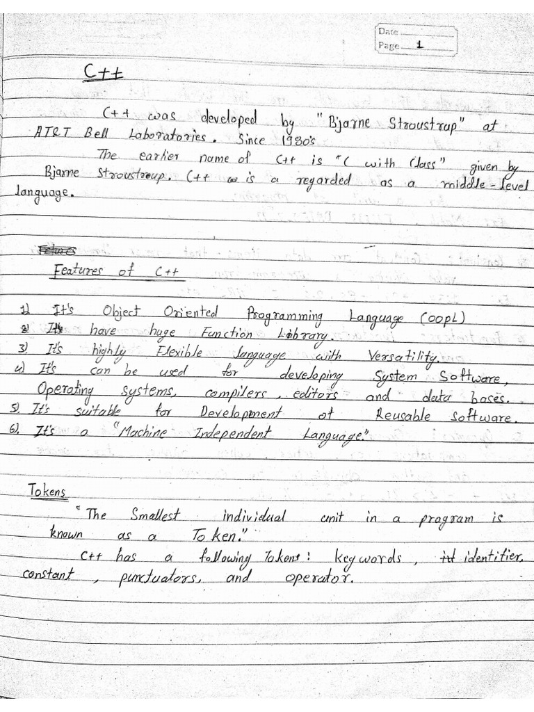 C Notes Handwritten | PDF
