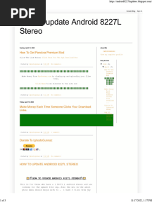 How to update Android 8227L Stereo