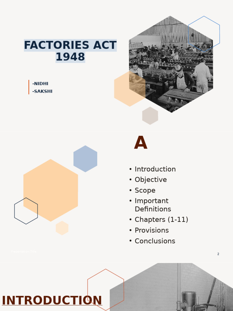 Factories Act 1948 | PDF | Ventilation (Architecture) | Machines