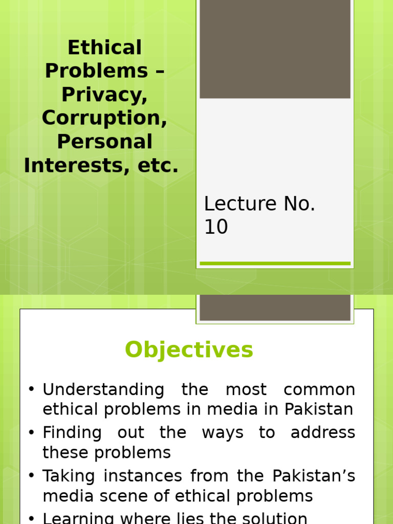 Ethical Challenges in Pakistan's Media | PDF | Privacy | Journalism