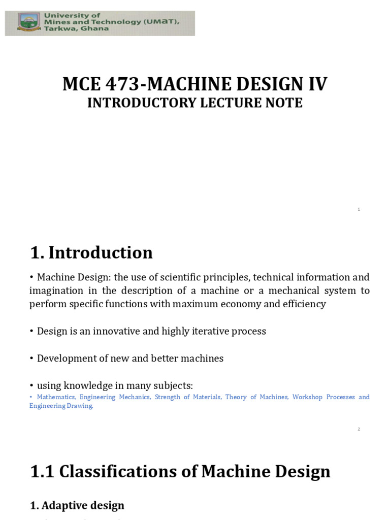 Machine Design IV Lecture Notes | PDF | Gear | Friction