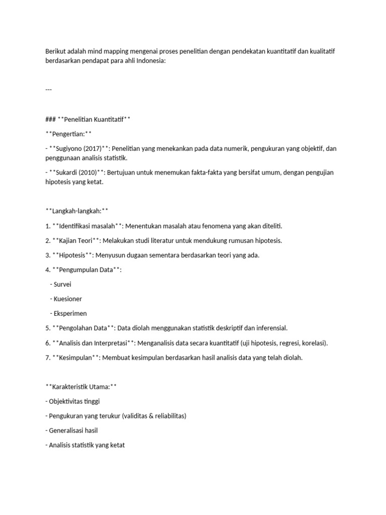 Proses Penelitian Dengan Pendekatan Kualitatif Dan Kuantitatif | PDF