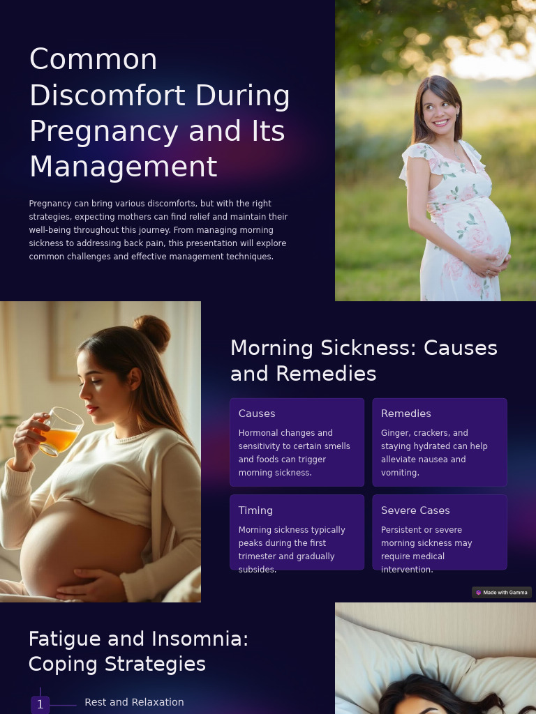 Common Discomfort During Pregnancy and Its Management | PDF ...
