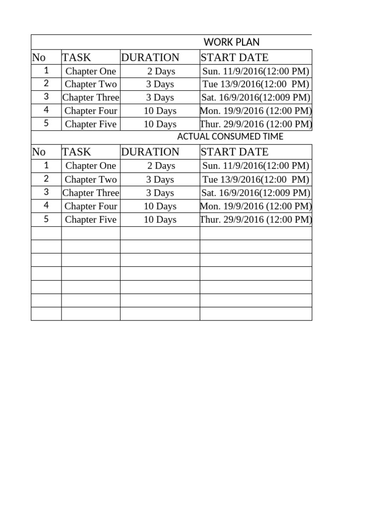 Work Plan | PDF