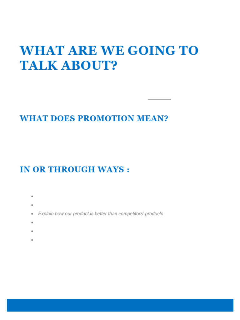 Understanding Marketing Promotion Strategies | PDF