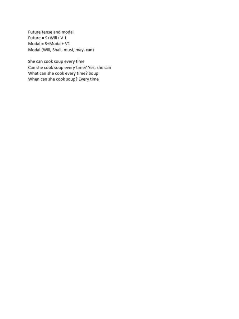 Future Tense and Modal Verbs Guide | PDF