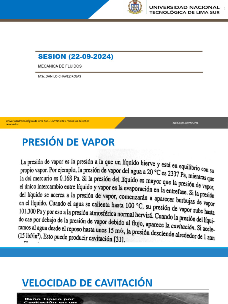 Efectos de la Cavitación en Bombas | PDF | Presión | Fuerza