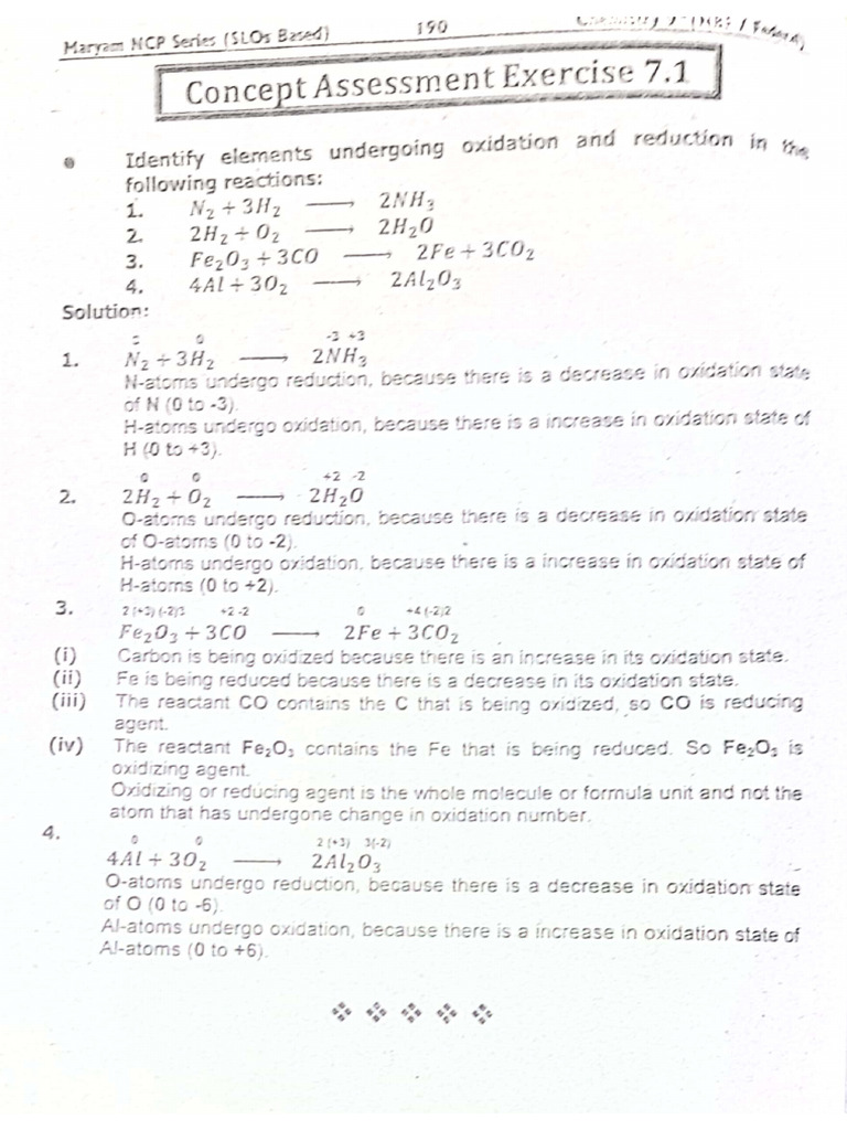 Chemistry All Concept Assesments CH 7 | PDF