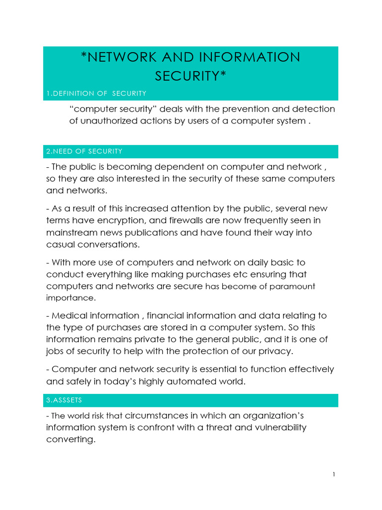 Network and Information Securtiy | PDF | Internet Protocols | Computer ...