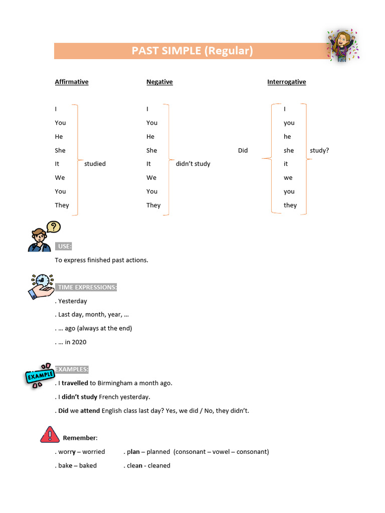 Past Simple (Regular) | PDF