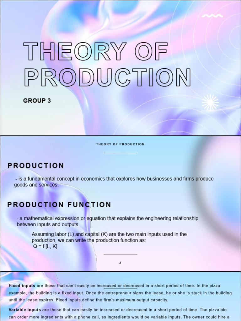 Understanding Production Theory Basics | PDF | Production Function ...
