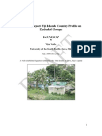 DR Vijay Naidu - USP - July 2009 - Draft Report For UNESCAP - Fiji Islands Country Profile On Excluded Groups