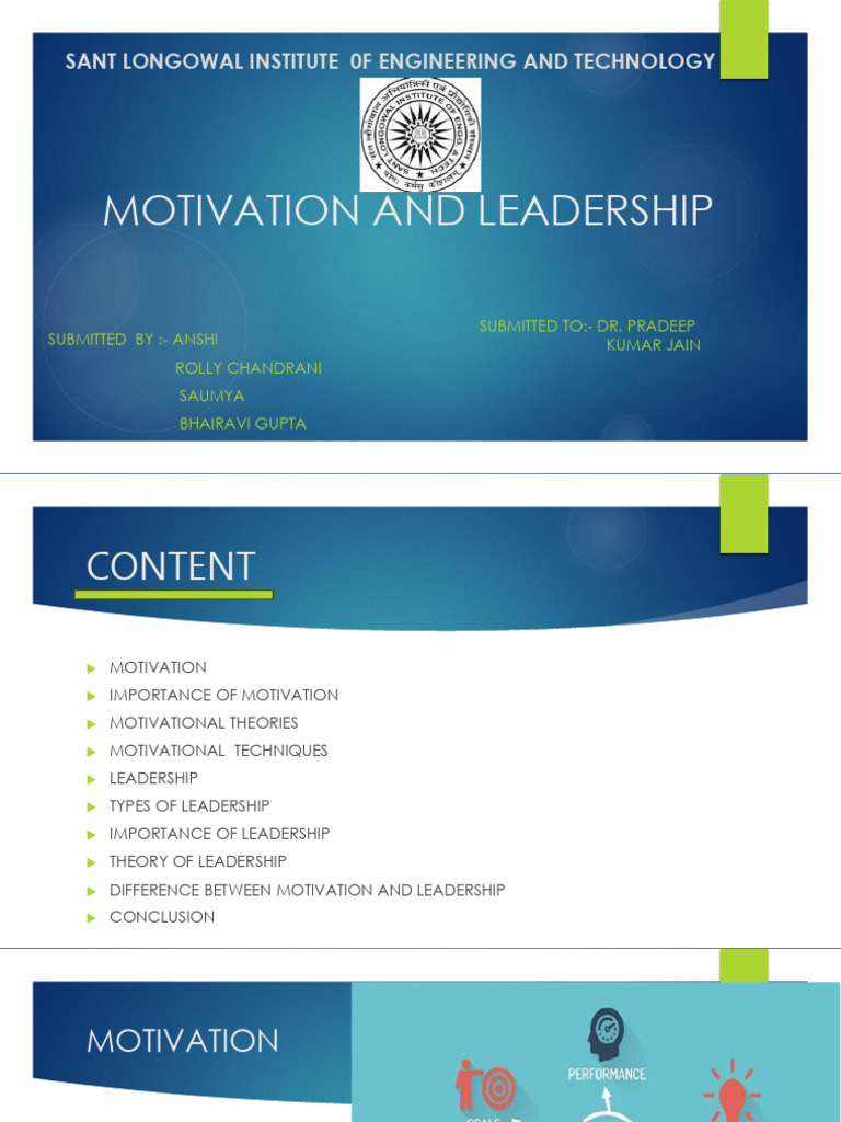 Motivation and Leadership Insights | PDF | Leadership | Motivation