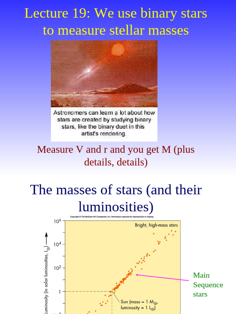 Binary Stars and Stellar Mass Measurement | PDF