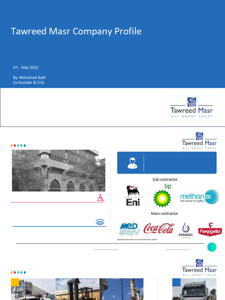 Tarweed Masr Company Profile Updated | PDF | Business | Business Process