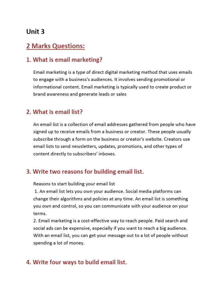 Email & Content Marketing Guide | PDF | Marketing | Analytics