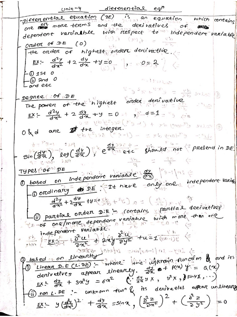 Unit 4 Differential Equations | PDF