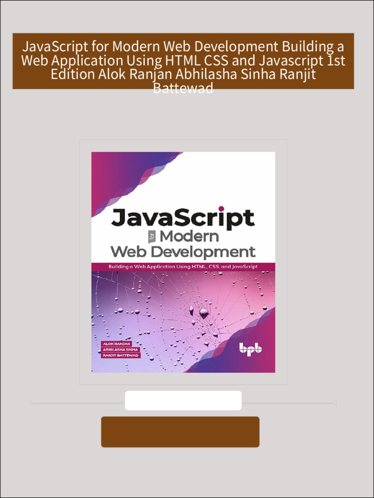 Full download JavaScript for Modern Web Development Building a Web ...