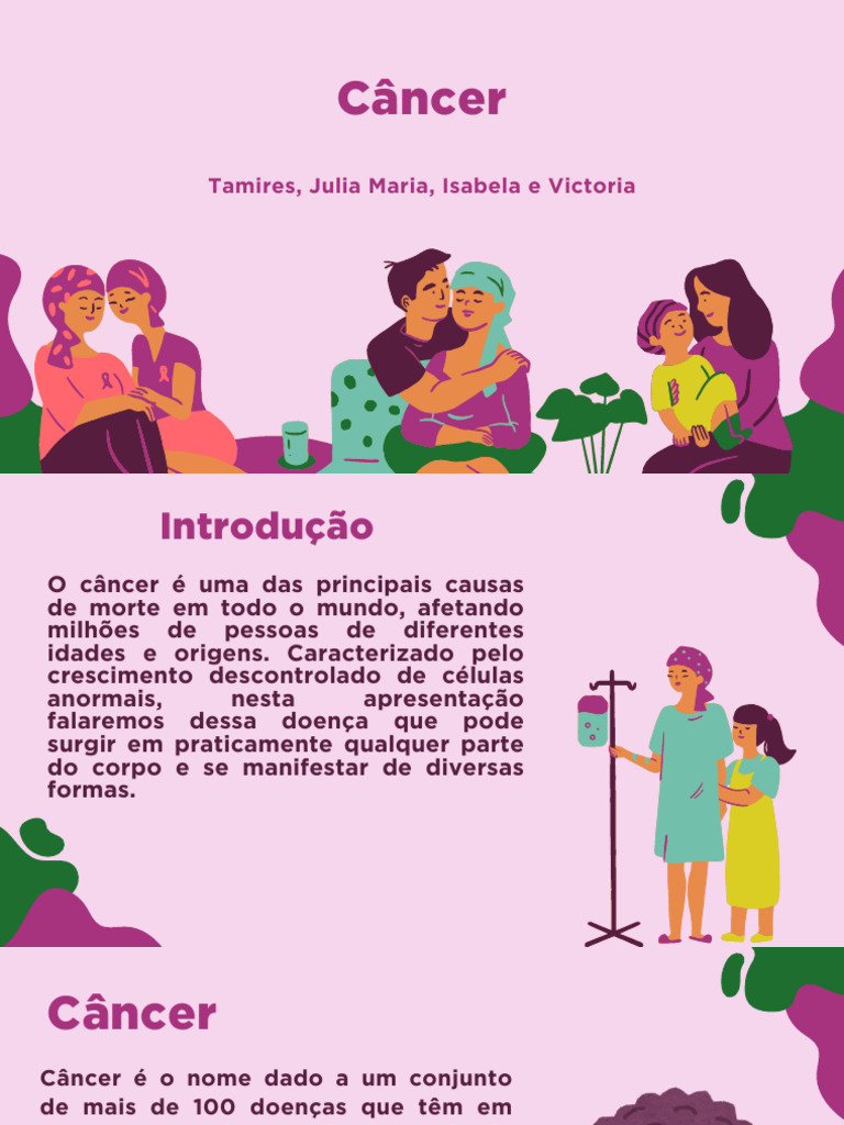 Purple Pink Green Creative Cancer Patients Presentation 2 | PDF ...