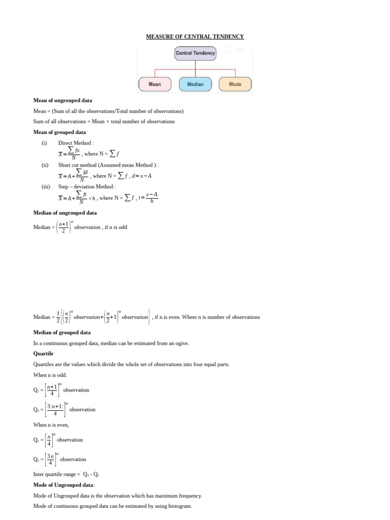 Median of Continuous Grouped Data | PDF | Mode (Statistics) | Median