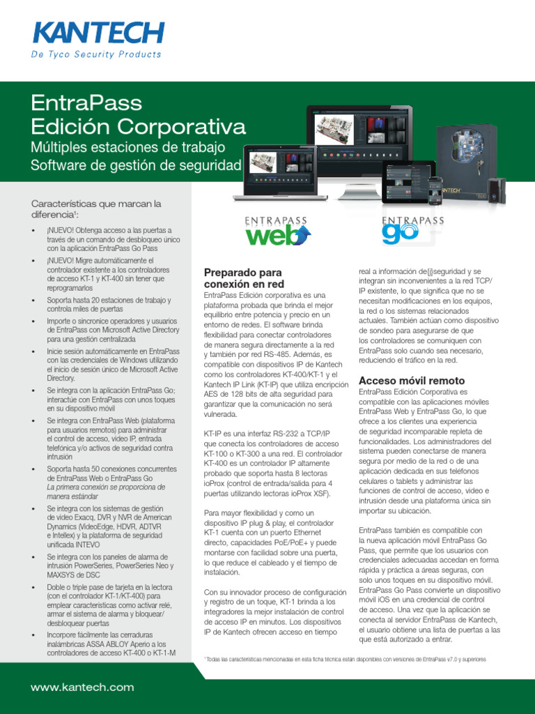 Control de Acceso EntraPass: Innovaciones y Funciones | PDF | Red de ...