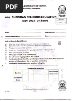 KCSE CRE Paper 2 Exam 2025 | PDF | Jesus | Gospel Of Luke