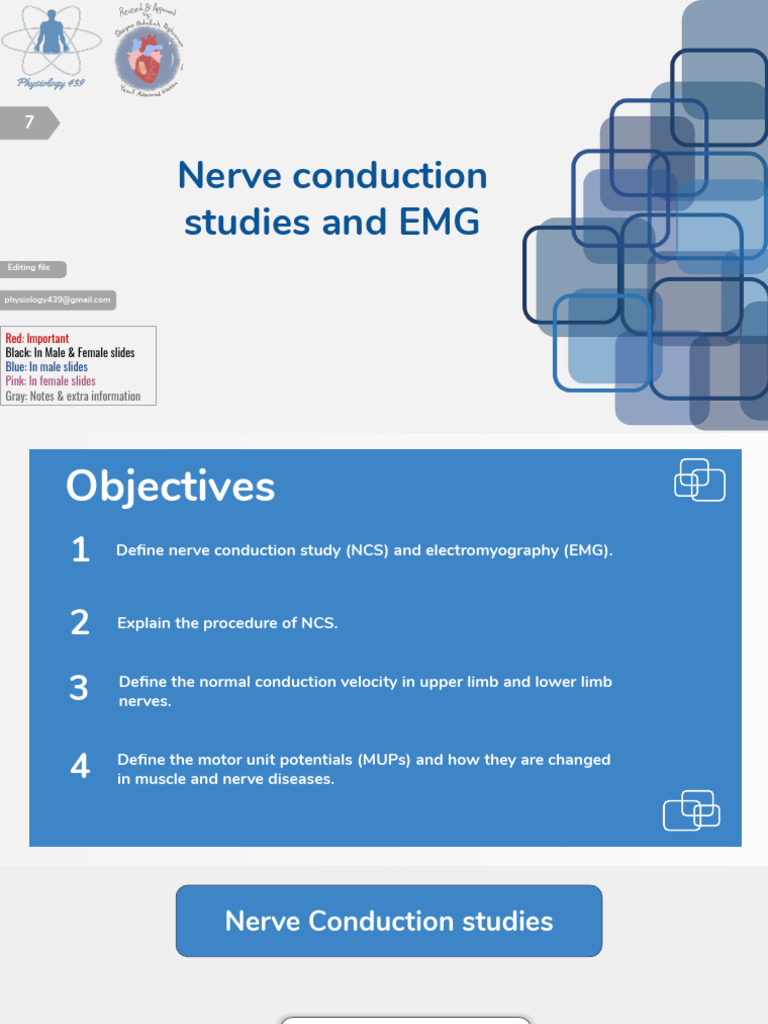 Nerve Conduction Study and EMG Overview | PDF | Electromyography ...