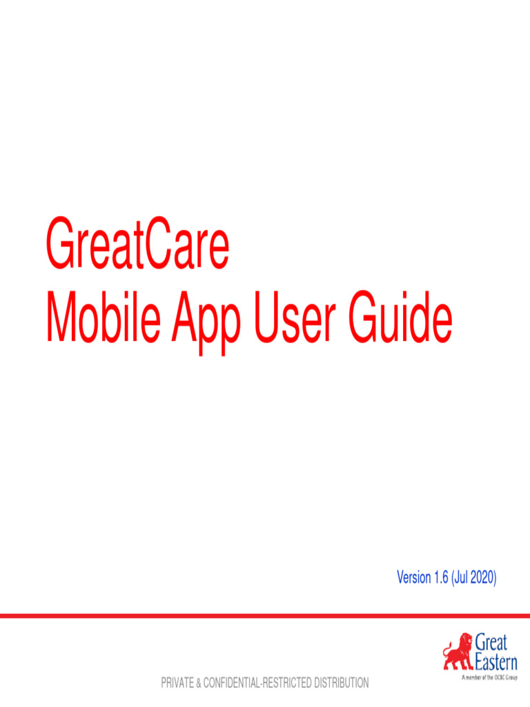 GreatCare Mobile App User Guide | PDF | Password | Mobile App