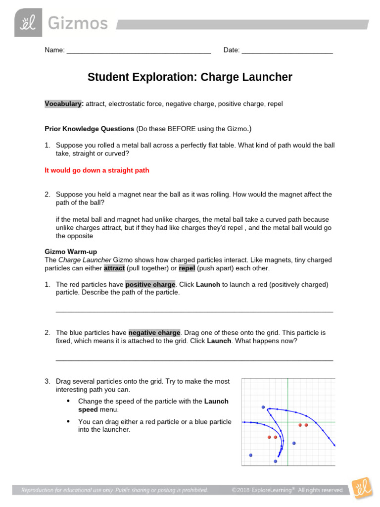 Charge Launcher Exploration Guide | PDF | Electric Charge | Force