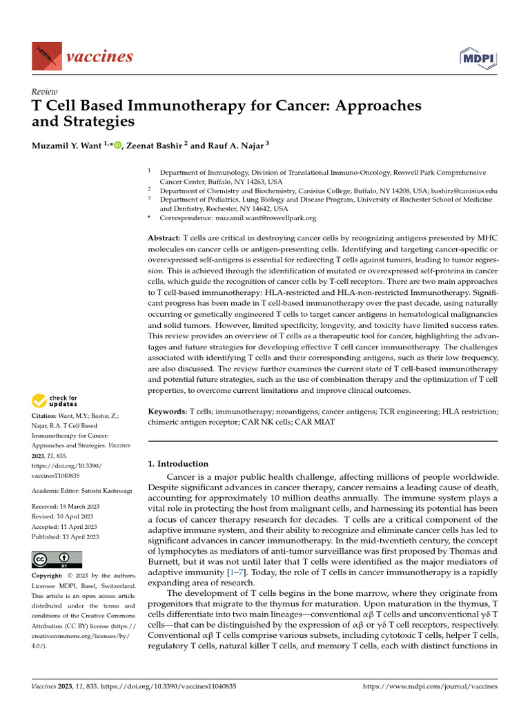 vaccines-11-00835 | PDF | Immunotherapy | Antigen