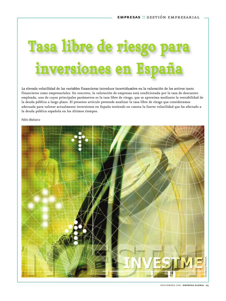 Tasa Libre De Riesgo España _ Valoración de empresas :: Revista ...