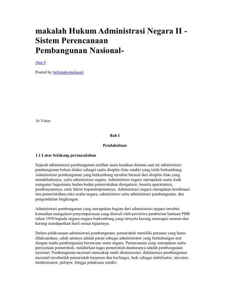 Makalah Hukum Administrasi Negara Ii
