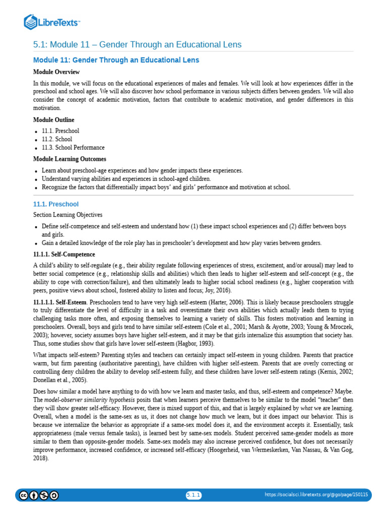 Gender Differences in Education Module | PDF | Gender Studies | Gender