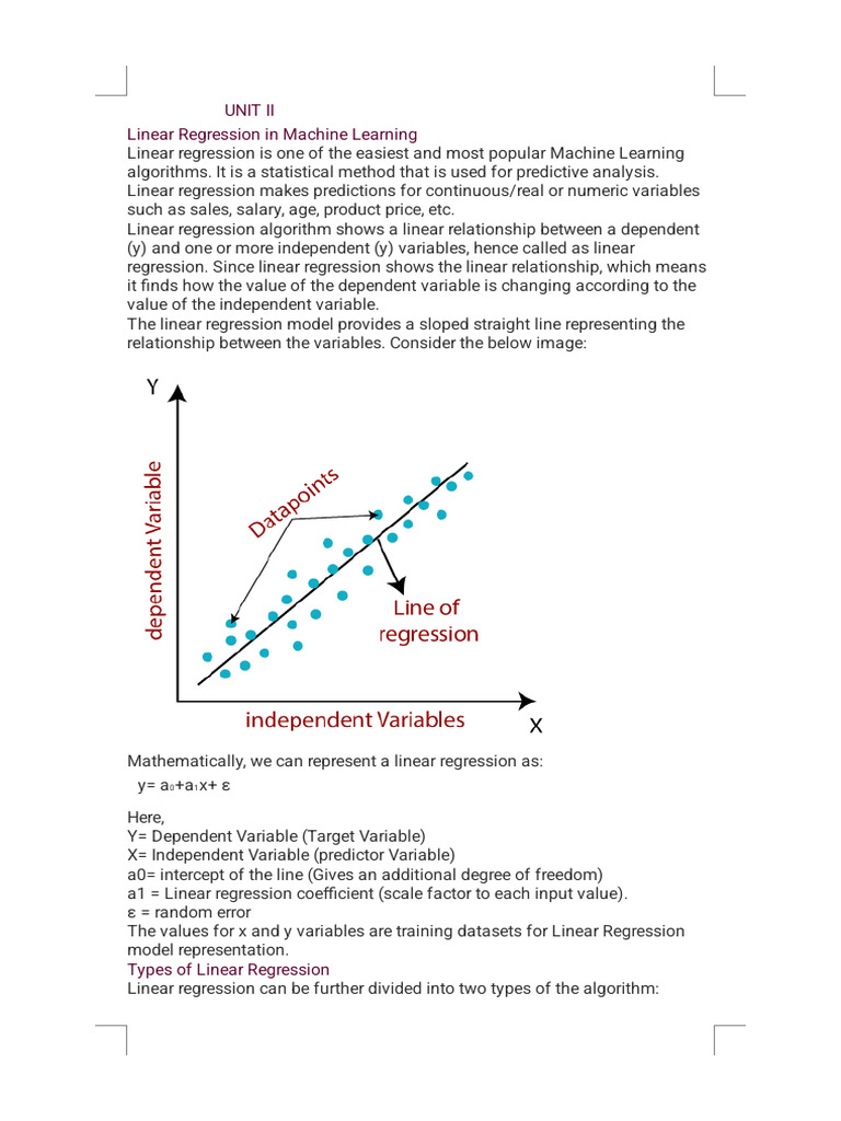Linear and Logistic Regression Overview | PDF | Support Vector Machine ...