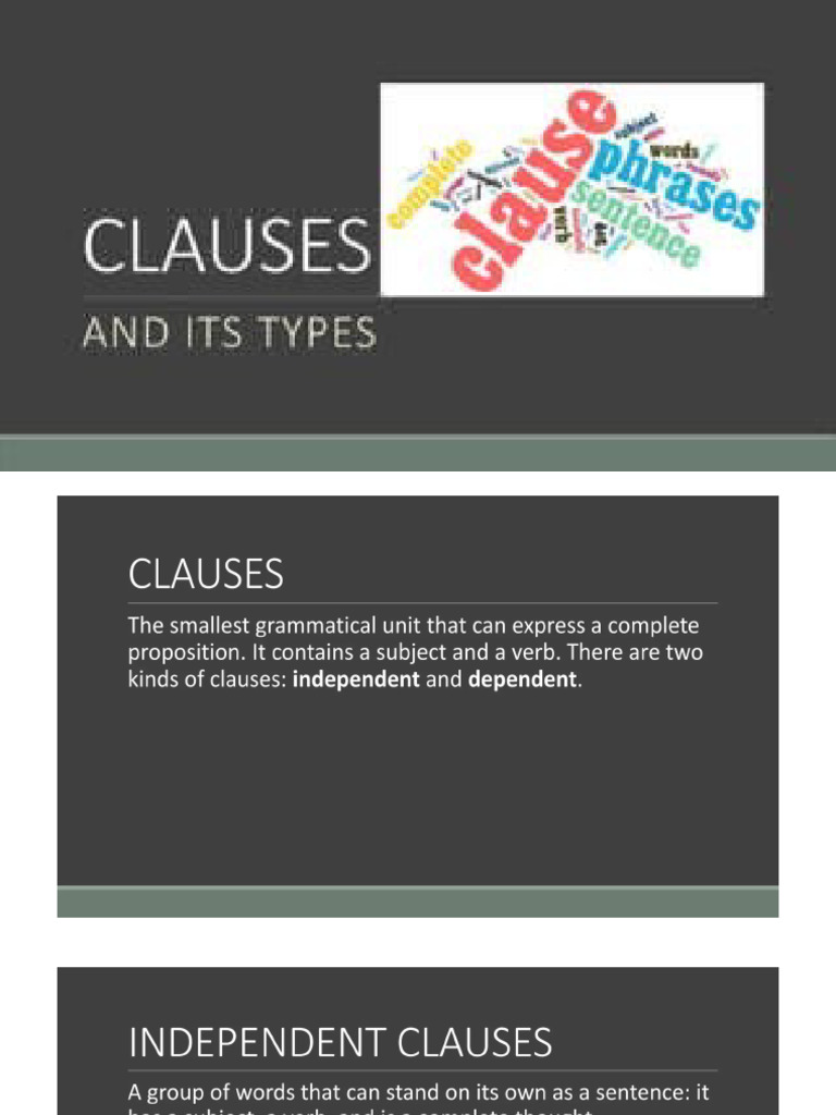 Xi-Clauses PPT 4 | PDF