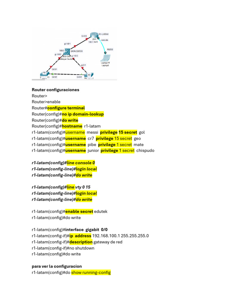 Guia de Comandos Para Lab | PDF | Computer Engineering | Wide Area Network