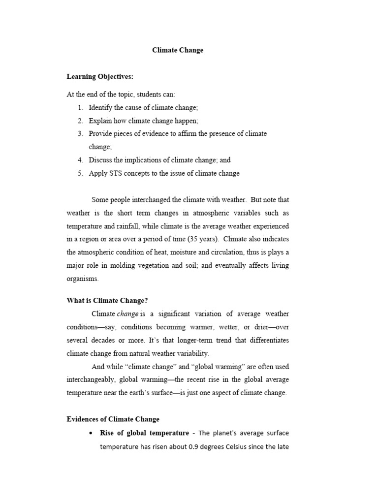 Topic 9 Climate Change Pdf Greenhouse Effect Greenhouse Gas
