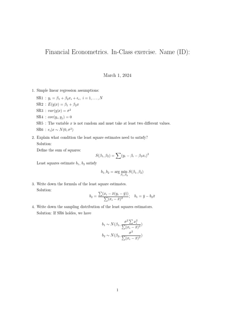 0301 in Class Exercise | PDF