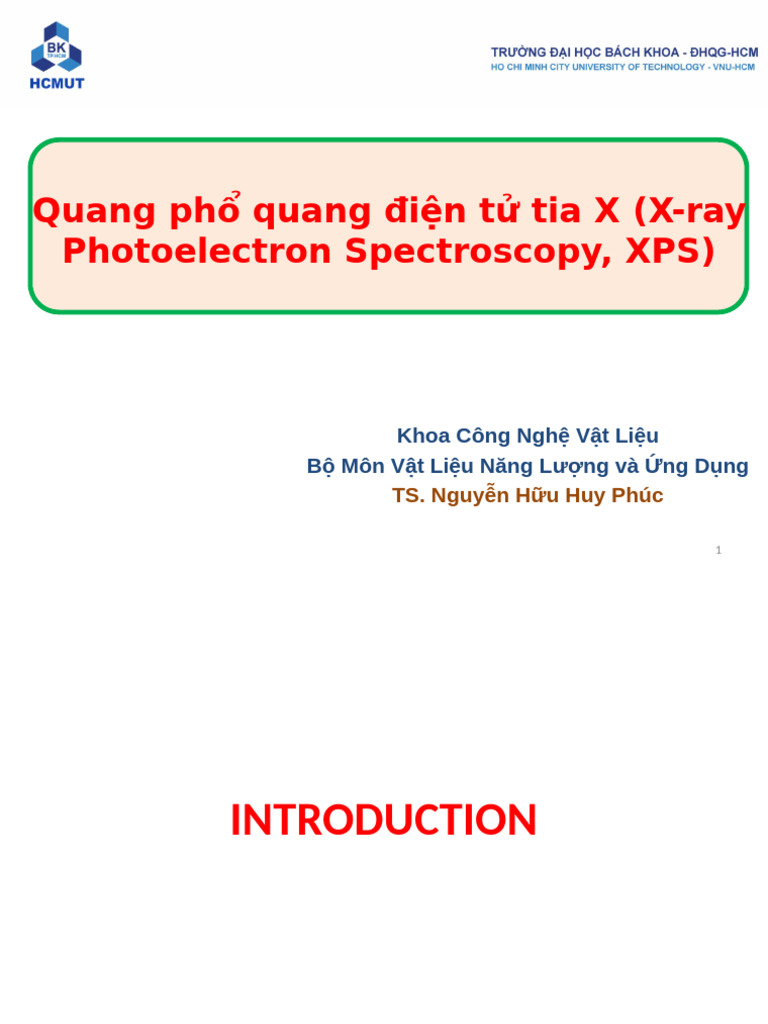 Quang phổ quang điện tử tia X (XPS) | PDF