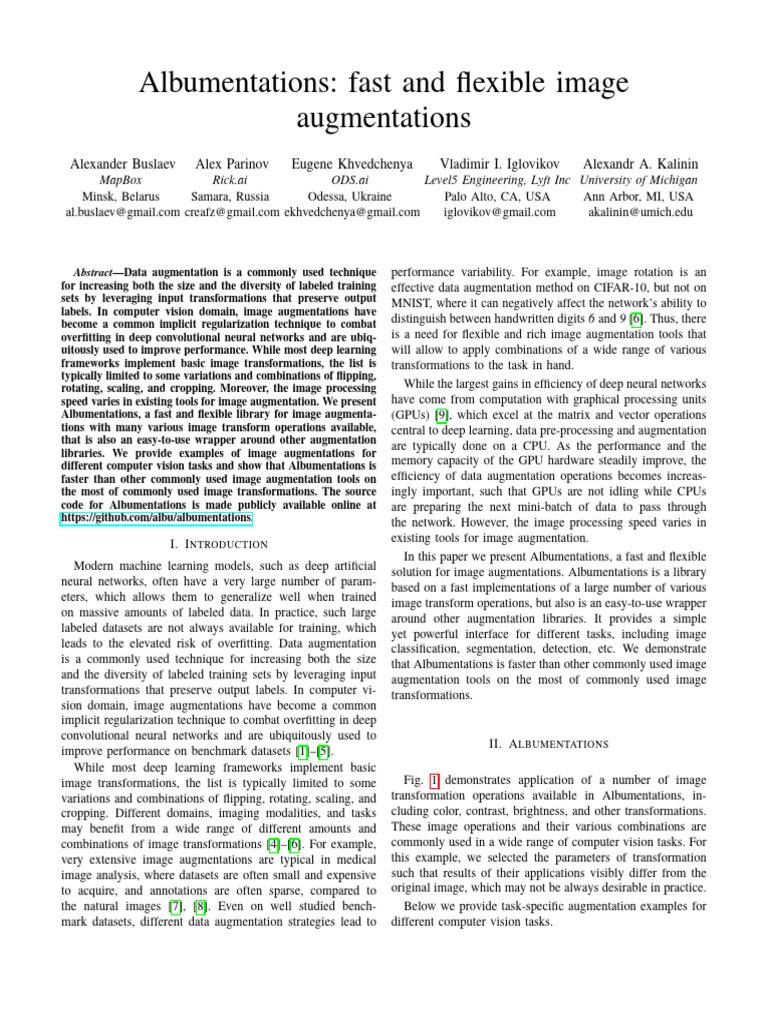 Fast Image Augmentation with Albumentations | PDF | Deep Learning ...