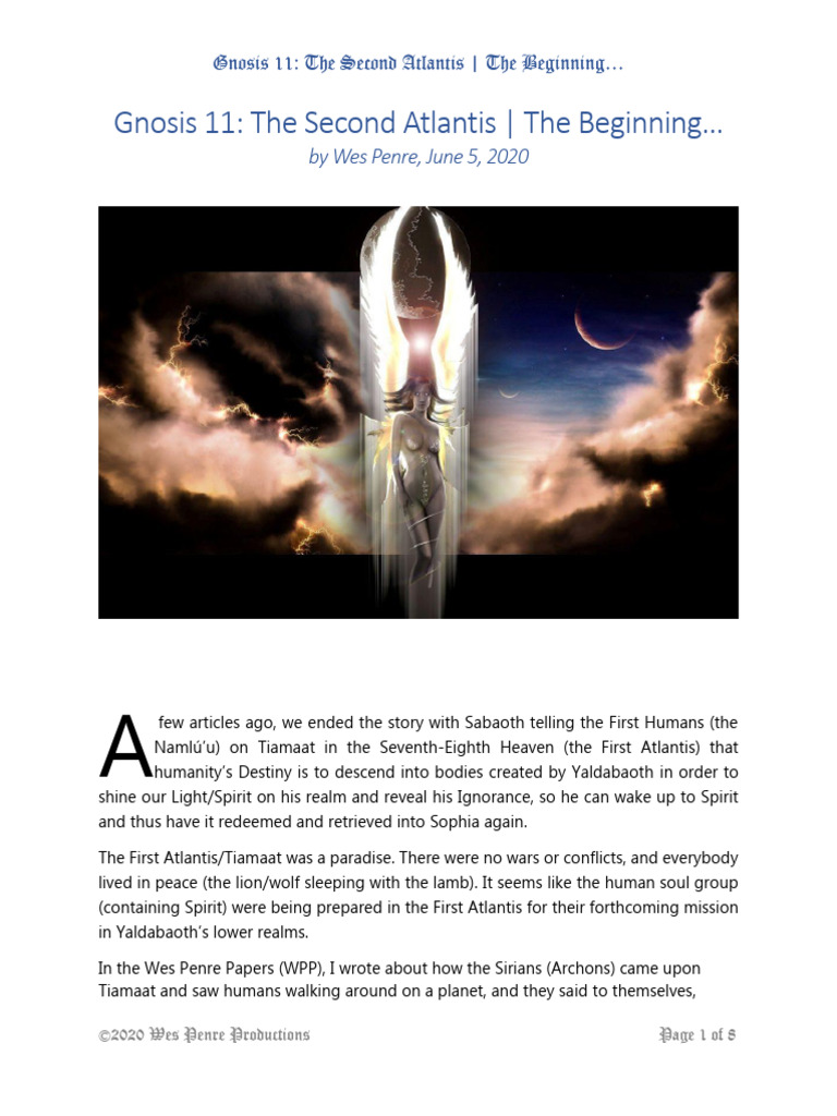 Gnosis 11: The Second Atlantis Explained | PDF | Adam | Gnosis