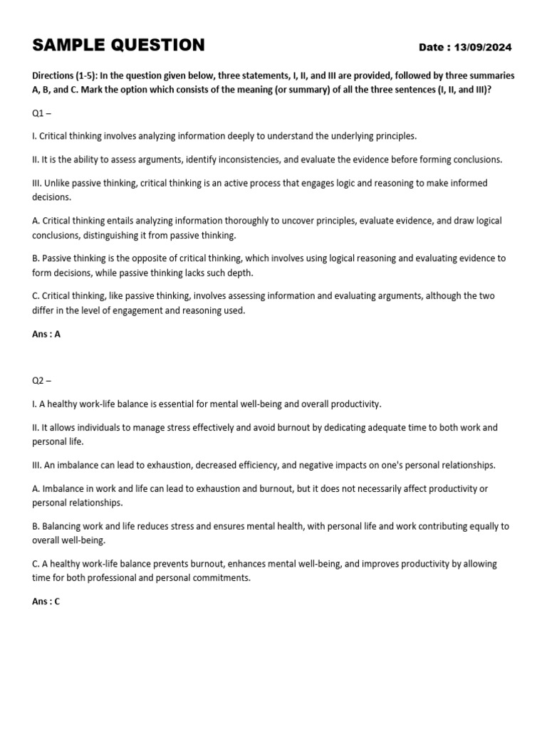 Critical Thinking and Communication Skills | PDF | Critical Thinking ...