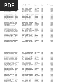 Manufacturers Industries Data