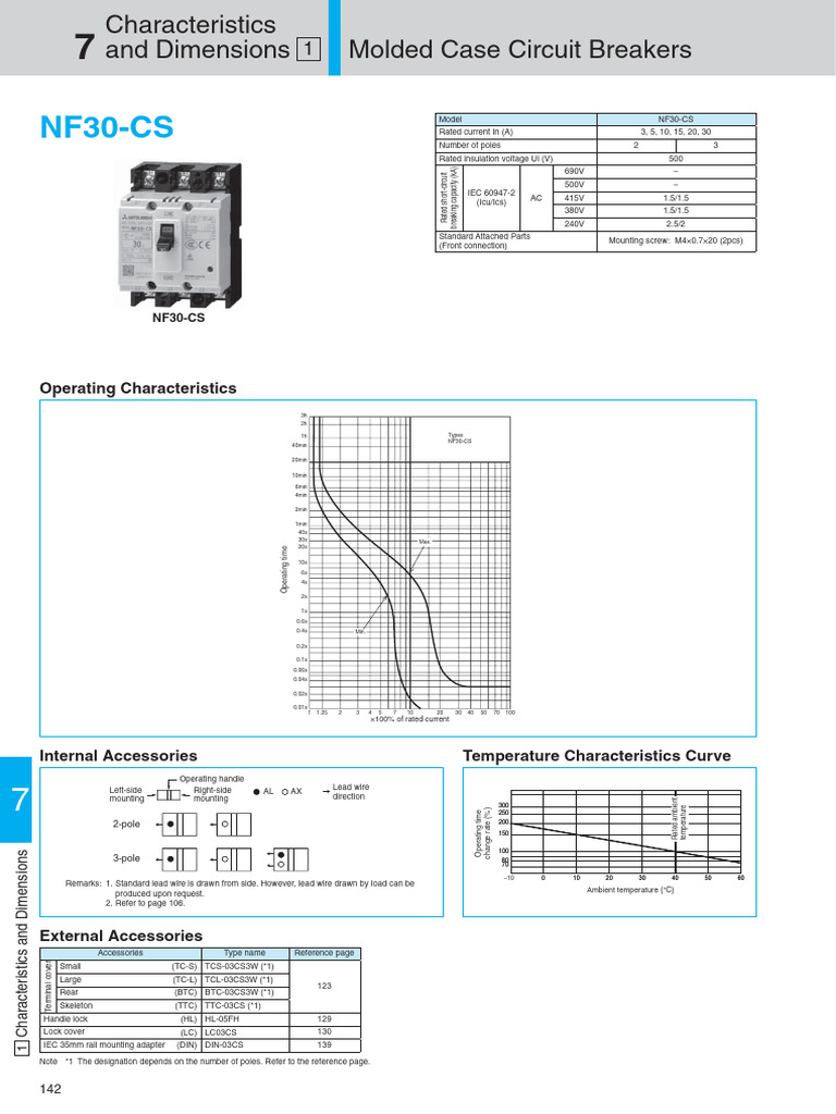 NF30-CS Circuit Breaker Specifications | PDF | Electronics | Power ...