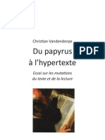 Du Papyrus À L'hypertexte